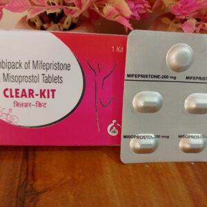 CLEAR KIT TABLET is a combination of two medicines: Mifepristone and Misoprostol 